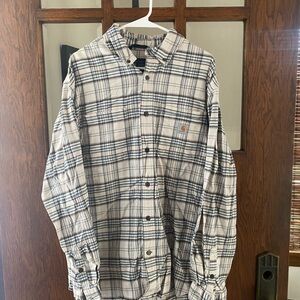 Carhartt Men's Casual Plaid Shirt - Black and White